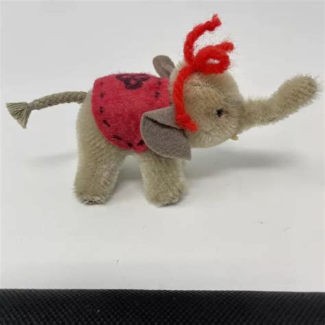 MOHAIR STEIFF BÉBÉ éléphant vintage années 1950 Rare EUR 70 16