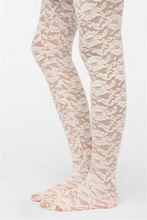 Love Lace Tights Tights White Tights