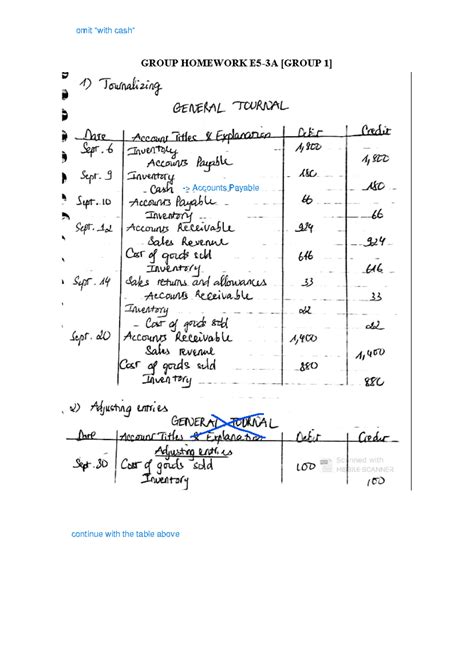 E5 3a Accounting Homework Principle Of Accounting Group Homework