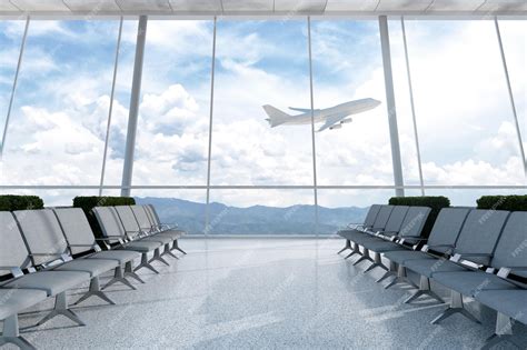 Premium Photo 3d Rendering Airport Terminal View From Airport Looked