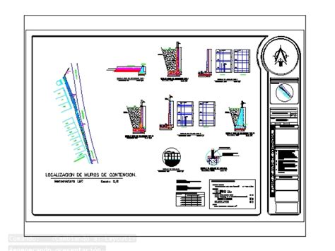 Muros De Contencion En Dwg Mb Librer A Cad