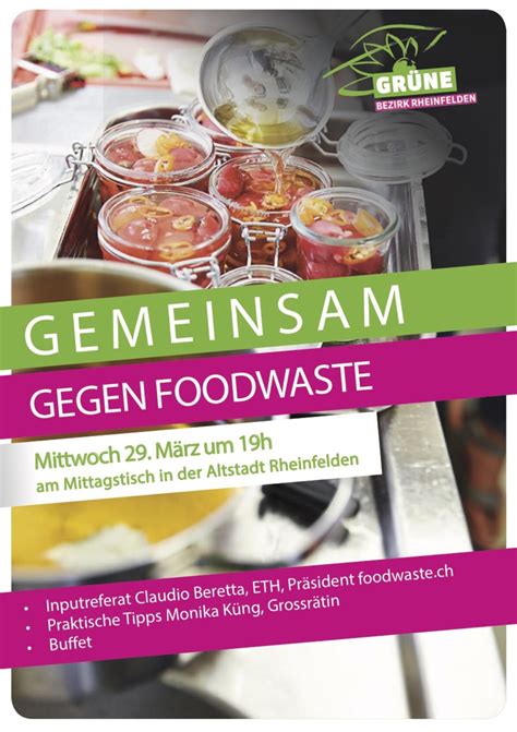 Gemeinsam gegen Foodwaste ein Abendanlass GRÜNE Aargau