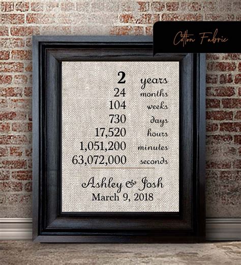 Cotton Anniversary Gift for Her Personalized Wedding | Etsy