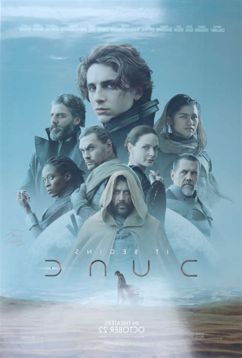 Timothee Chalamet & Rebecca Ferguson Signed "Dune" 27x40 Movie Poster ...