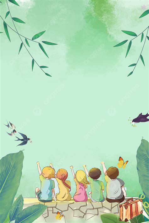 Green Cartoon Fresh Summer Background Wallpaper Image For Free Download - Pngtree