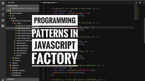 Programming Patterns In Javascript Factory Youtube