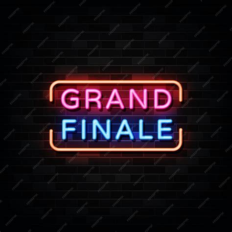 Grand Finale Ou Gran Finale - Grand finale neon signs . | Premium Vector