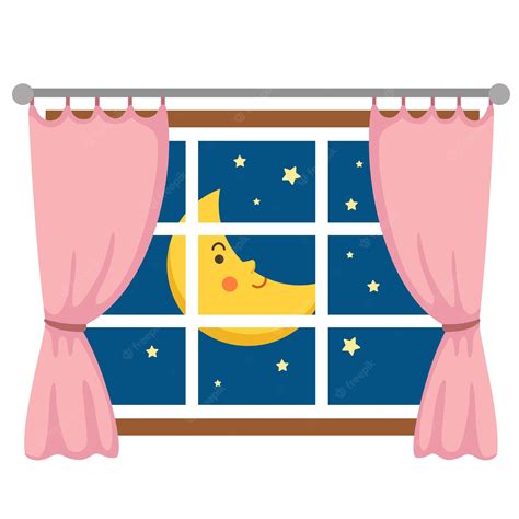 Opened Window At Night Clip Art Library Clip Art Library