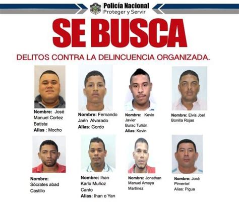 Policía Nacional Busca A 14 Personas Por Vínculos Al Crimen Organizado