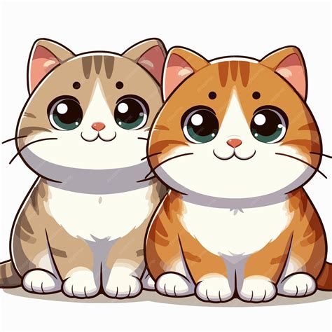 Premium Vector Cute Cat Clip Art Vector Illustration Of Sweet Kitten