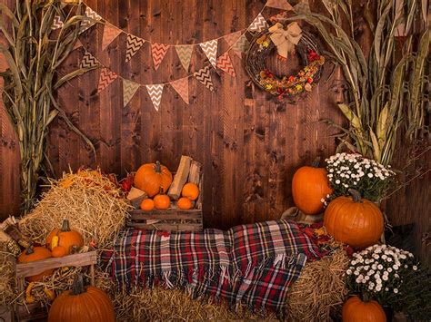 Festival Backdrops Halloween Backdrops Happy Halloween Background Farm ...