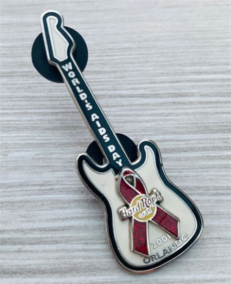 Orlando Hard Rock Cafe Guitar Enamel Pin Brooch World Gem