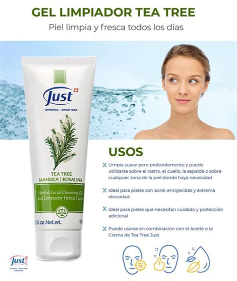 Piel Limpia Y Fresca Con Gel Limpiador De Tea Tree Just Productos