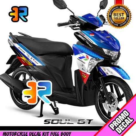 Jual Decal Motor Soul GT 125 Desain Mandalika Sticker Decal Full Body