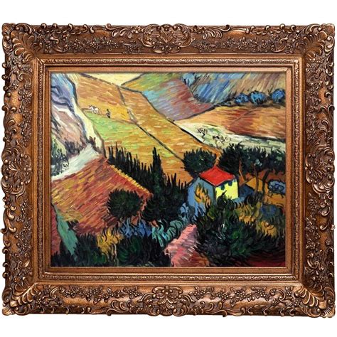 La Pastiche Landscape With House And Ploughman 1889 By Vincent Van