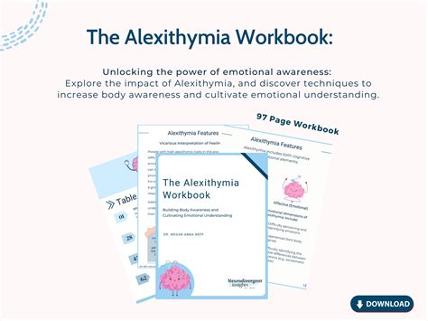 The Alexithymia Workbook ADHD Workbook Autistic Workbook Therapy