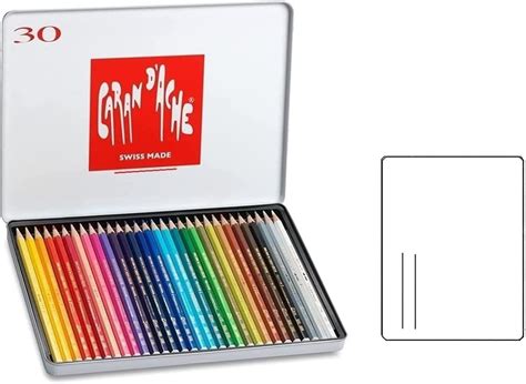 CARAN D ACHE 30 Crayons de couleur Aquarellables Assortis Sélection