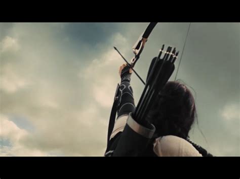 Latinas Shooting The Arrow Into The Force Field At The End Of Catching Fire Hunger Games