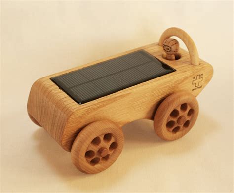 Wooden Toy Car Solar Powered Eco Friendly A Solar Car That Drives