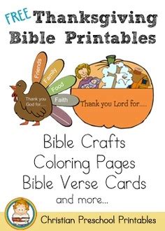 Free Thanksgiving Bible Printables & Crafts