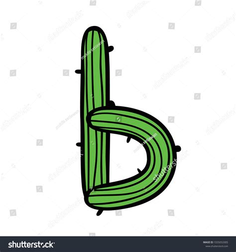 Letter B Cactus Logo Letter Logo Stock Vector Royalty Free 1555053305