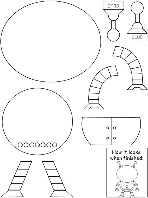 Printable Template: Emotion-Bot Paper Craft