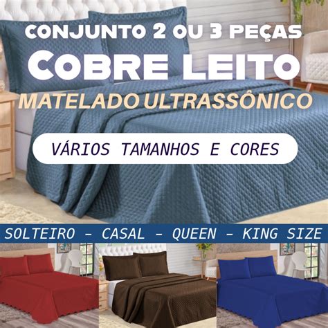 Cobrido Ou Coberto - Conjunto 2 ou 3 Peças Cobertor Cobre Leito Coberta Magnific Slim Liso ...