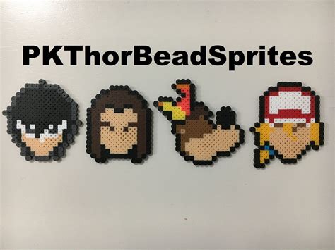 Super Smash Bros Ultimate Stock Icon Bead Sprites Keychains Bead