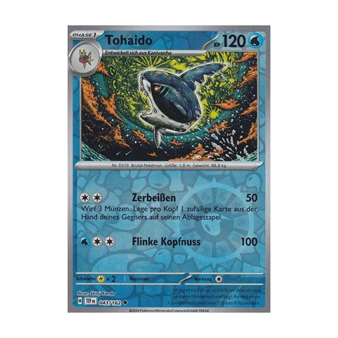 Tohaido Reverse Holo Gewalten Der Zeit Pokemon Karte Kaufen