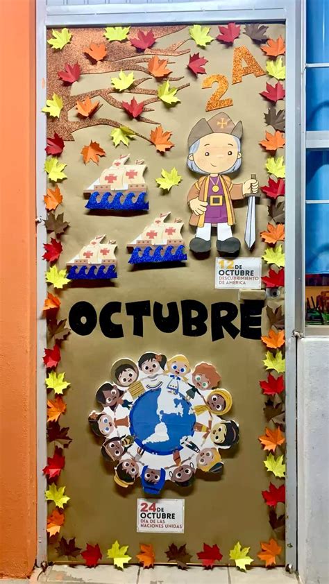 Decoraci N De Puerta Del Mes De Octubre Periodico Mural Octubre