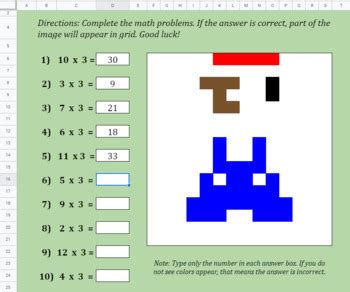 Pixel Art S Multiplication Table Activity By Ehicks Tech Tpt