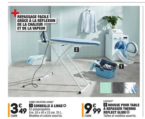 Promo Corbeille Linge Home Creation Living Housse Pour Table