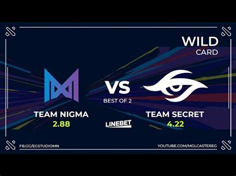 Nigma Vs Team Secret Weplay AniMajor Wild Card Best Of 2