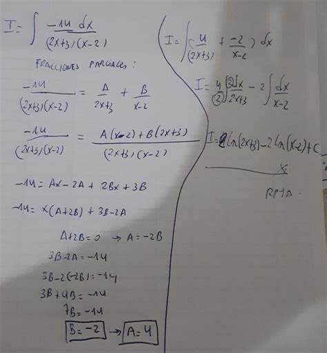 Resuelve La Siguiente Integral Aplicando Fracciones Parciales