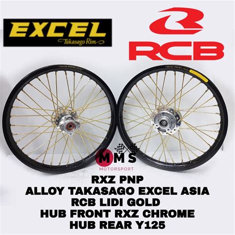 RXZ Set Takasago Excel Asia 160x18 Black RCB Lidi Gold Hub Chrome RXZ