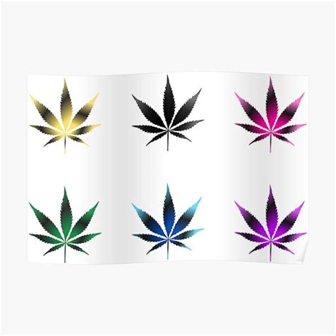 Weed Leaves Sticker Pack Smart Successful Stoner THC Leaves