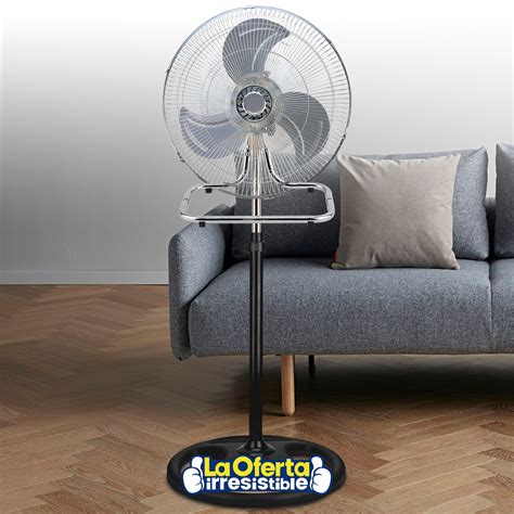 Ventilador En De Pie Pared O Mesa Aspas Y Rejilla Met Licas Oferta