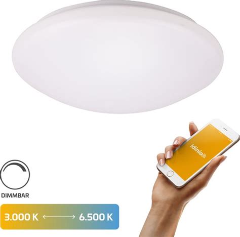 Proventa WIFI LED Plafondlamp Dimbaar Van Warm Naar Koud Wit 33 Cm