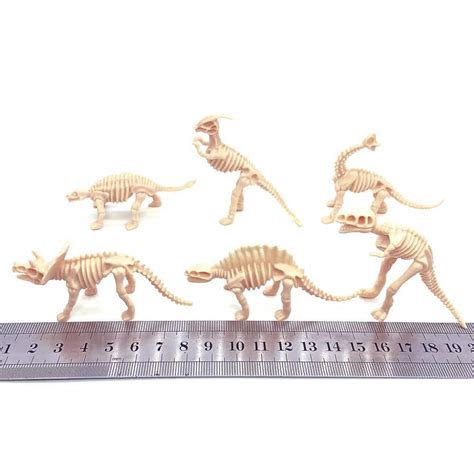 Set De Piezas De Miniaturas De Esqueletos De Dinosaurios Sin