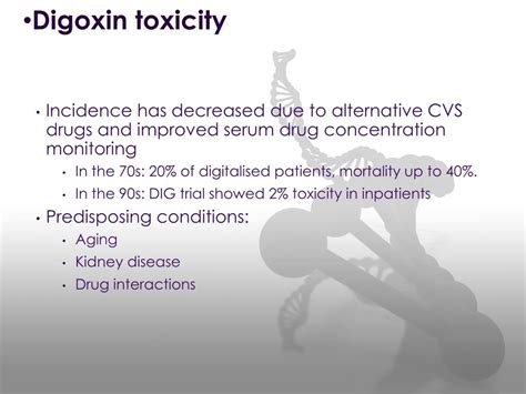 Ppt Digoxin Toxicity Powerpoint Presentation Free Download Id 1972246