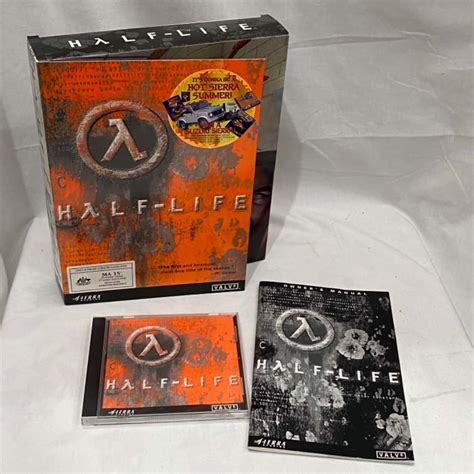 Half-Life Big Box PC Game 1998 with CD and Manual Rare Classic Game ...