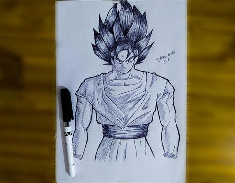 Aggregate 158 Goku Pencil Drawing Best Nanoginkgobiloba Vn