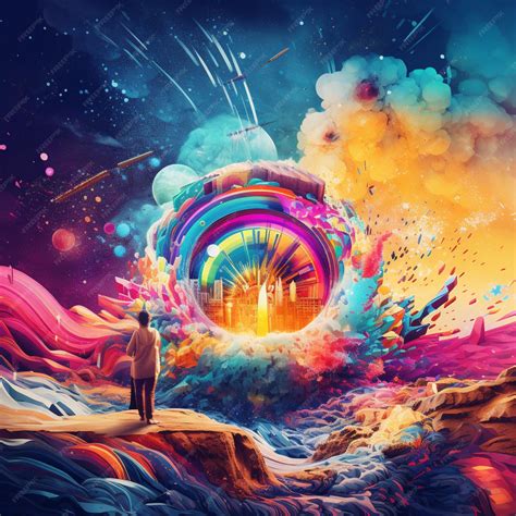 Premium AI Image | Psychedelic Explosion of Vivid Colors