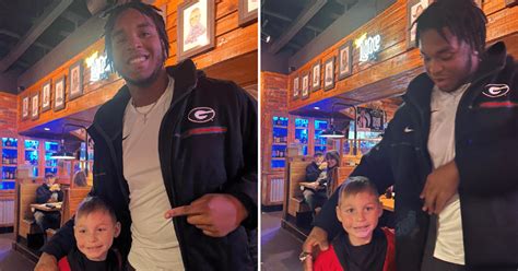 Georgia Ol Devin Willock Shared Special Moment With Young Bulldogs Fan