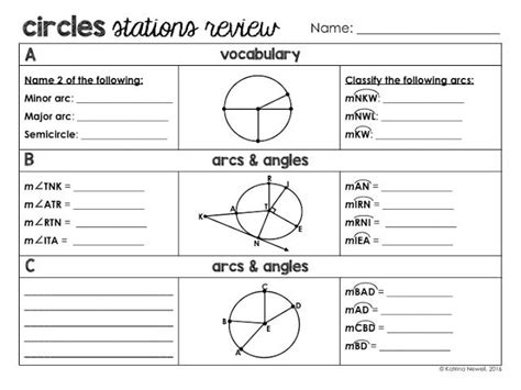 Circles Part 2 Stations Review Mrs Newell S Math Math Classroom