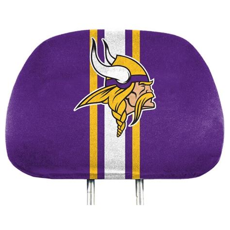 Fanmats Nfl Minnesota Vikings 2 Piece Color Head Rest Cover Set At