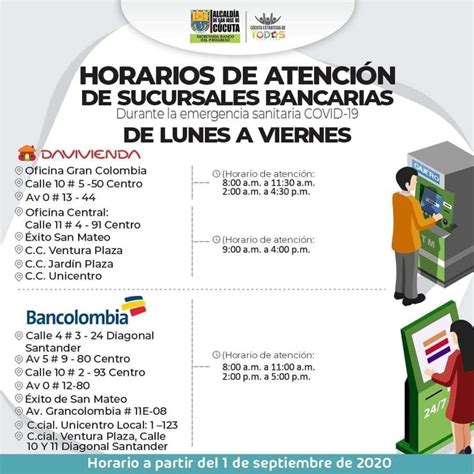 Nuevos Horarios De Atenci N De Bancos En C Cuta Areacucuta