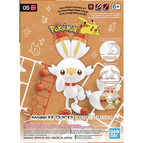 Pokemon Model Kit Quick Scorbunny Afterpay Available