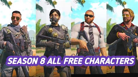 New Season 8 All Free Characters Codm 2022 Codm Season 8 Free