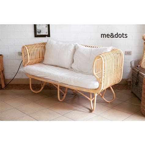 Jual Me Dots Kursi Sofa Rotan Kursi Rotan Sofa Bench Tamu Kursi